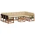 Set vanjskih sofa 10 kom. Prirodna i bež