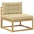 Set vanjskih sofa s jastukom 4 pcs Bijela i bež Poliester