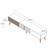 HANAH HOME Milan Alt Walnut Cream