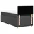Vidaxl Box spring postelja z vzmetnico temno siva 90x190 cm blago