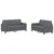 2-dijelni set sofa tamnosivi baršunasti