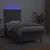 Vidaxl Box spring postelja z vzmetnico LED siva 80x200 cm umetno usnje