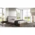 Boxspring postelja Wood 6 - 180x200 cm - temni hrast