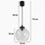 Brilagi - LED luster na sajli RETRO GLASS 1xE27/60W/230V prečnik 25 cm crna/prozirna