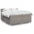 Vidaxl Box spring postelja z vzmetnico taupe 200x200 cm blago