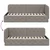 Vidaxl Kotna postelja Taupe 100 x 200 cm blago