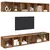 Set TV komoda Zidne 4 pcs Staro drvo 37 x 37 x 107 cm