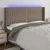 Vidaxl LED posteljno vzglavje taupe 163x16x118/128 cm blago