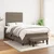 Vidaxl Box spring postelja z vzmetnico taupe 120x200 cm blago
