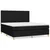 Greatstore Box spring postelja z vzmetnico črna 180x200 cm blago