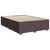Vidaxl Box spring postelja z vzmetnico temno rjava 140x200 cm blago
