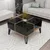 Hanah Home Nirvana Sto za dnevnu sobu, Crno-Braon