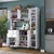 Hanah Home JE263 višenamenski ormarić 160 × 204,2 × 45 cm, bela/orah