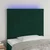 Vidaxl LED posteljno vzglavje temno zeleno 90x5x118/128 cm žamet