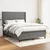 Vidaxl Box spring posteljni z vzmetnico temno siv 140x190 cm blago