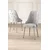 Hanah Home set trpezarijskih stolica Krax 2 kom, siva tkanina Babyface, hromirane metalne noge