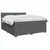 vidaXL Postelja boxspring z vzmetnico Temno siva 160 x 200 cm Blago