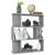 Greatstore Knjižna omara/pregrada siva sonoma 80x24x96 cm inženirski les
