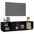 TV ormarić crni 156 x 40 x 40 cm od masivne borovine