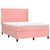 Vidaxl Box spring postelja z vzmetnico roza 140x190 cm žamet