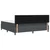 Vidaxl LED Box Spring Postelja Temno siva in bela 200 x 200 cm