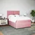 Vidaxl Box spring postelja z vzmetnico roza 140x200 cm žamet