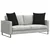 Jastučići za sofu 2 pcs Crna 60 x 60 cm tkanina