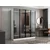 Hanah Home ormar sa reflektujućim staklom Nisa 20638, 180 cm, beli