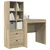 Stol s ladicama s policom s pohranom 2 pcs Sonoma hrast