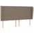 Vidaxl vidaXL Vzglavje postelje s krilci, sivo-rjava, 183x23x118/128 cm, blago