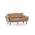 Atelier del Sofa Trosed na razvlačenje Nitta 185x85x70cm Svetlobraon