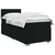 vidaXL Postelja boxspring z vzmetnico Črna 90 x 200 cm Blago