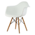ONECONCEPT Bellagio, bijela, stolica ljuska , SET 2 komada, retro, PP sjedalo, drvo breze