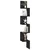 Zidne kutne police crne 20 x 20 x 127,5 cm konstruirano drvo