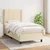 Vidaxl Box spring postelja z vzmetnico krem 80x200 cm blago