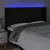 Vidaxl vidaXL Vzglavje postelje z LED diodo črno 183x16x118/128 cm blago