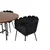 Venture Design Jedilna miza in stol komplet Copenhagen Limhamn miza 140x75 cm rjava črna