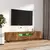 2-dijelni set TV ormarića LED boja dimljenog hrasta drveni