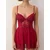 Trendyol Milla Ženski set babydoll spavaćice i gaćica Thmaw26Cy00002, Bordo