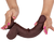 Dildo s pomičnim slojem LikeTrue 21 cm – smeđi