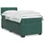 Vidaxl Box spring postelja z vzmetnico temno zelena 100x200 cm žamet