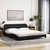 Krevet s madracem Dover crni 180x200 cm od tkanine