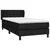 Vidaxl Box spring postelja z vzmetnico črna 100x200 cm blago