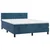 Vidaxl Box spring postelja z vzmetnico temno modra 140x190cm žamet