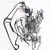 Wallity Zidna dekoracija Coffee Girl-APT744 M, 43x66 cm, 1.2 mm, Crna