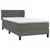Vidaxl Box spring postelja z vzmetnico temno siva 100x200 cm žamet
