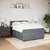Vidaxl Box spring postelja z vzmetnico temno siva 140x200 cm žamet