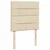 Vidaxl Box spring postelja z vzmetnico krem 90x190 cm blago