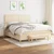 Vidaxl Box spring postelja z vzmetnico krem 180x200 cm blago