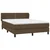 Vidaxl Box spring postelja z vzmetnico temno rjav 140x190 cm blago